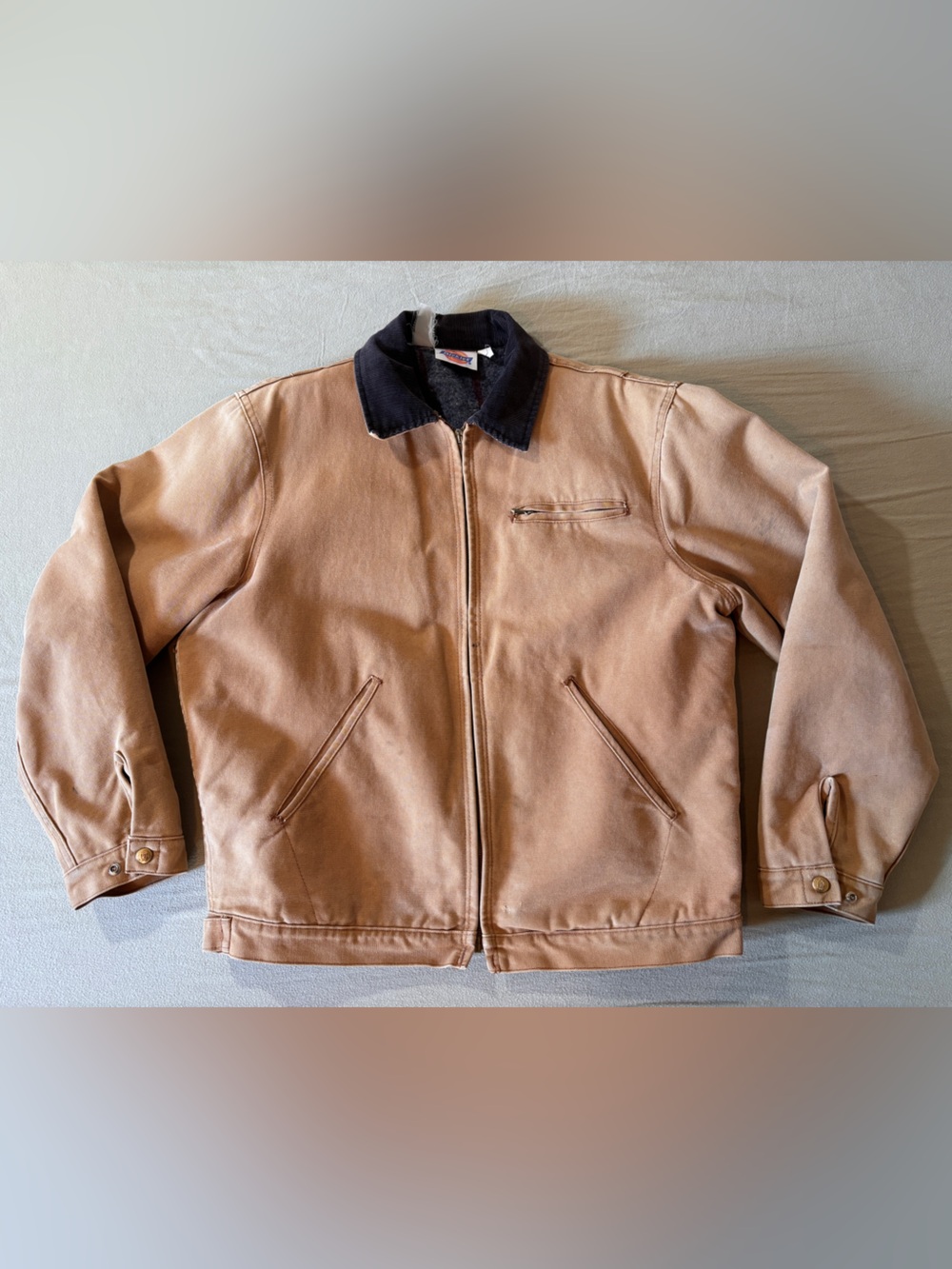 1980s Dickies Brown Duck Blanket-
Lined Jacket (758) Large